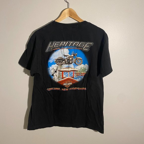 Vintage Harley Davidson Heritage New Hampshire T-shirt Men's M - Picture 4 of 10